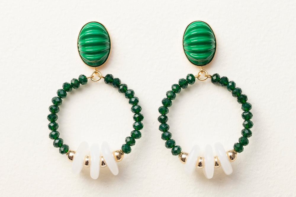 Green Onyx & Malachite Earrings