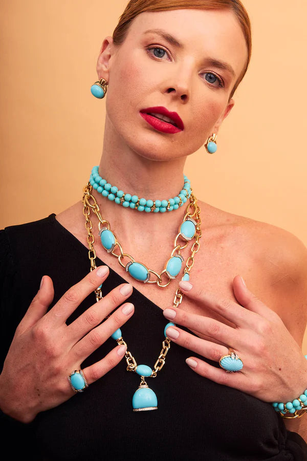 Cristina Sabatini Splendore Necklace Turquoise
