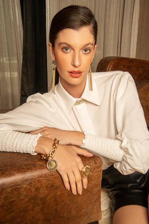Cristina Sabatini Lexi Hammered Bracelet