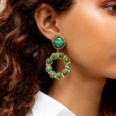 Sylvia Toledano Flower Candies Malachite Earrings