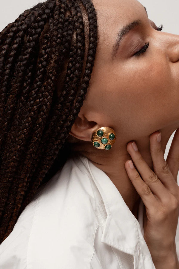 Sylvia Toledano Theodora Earrings Malachite