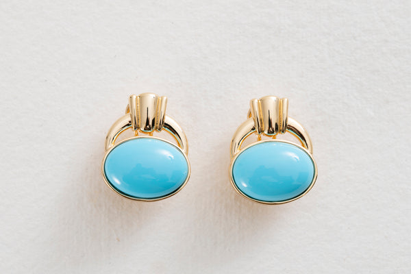 Cristina Sabatini Capri Earrings Turquoise