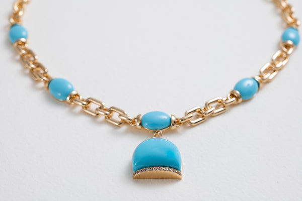 Cristina Sabatini Capri Necklace Turquoise