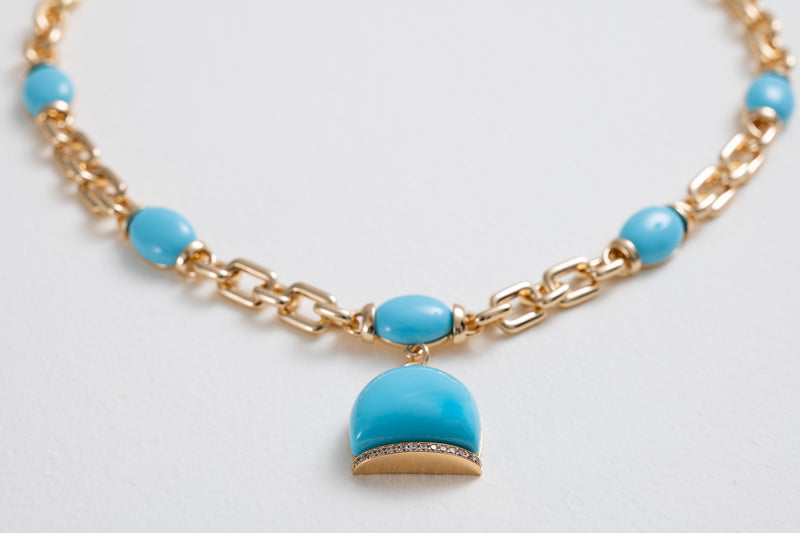 Cristina Sabatini Capri Necklace Turquoise