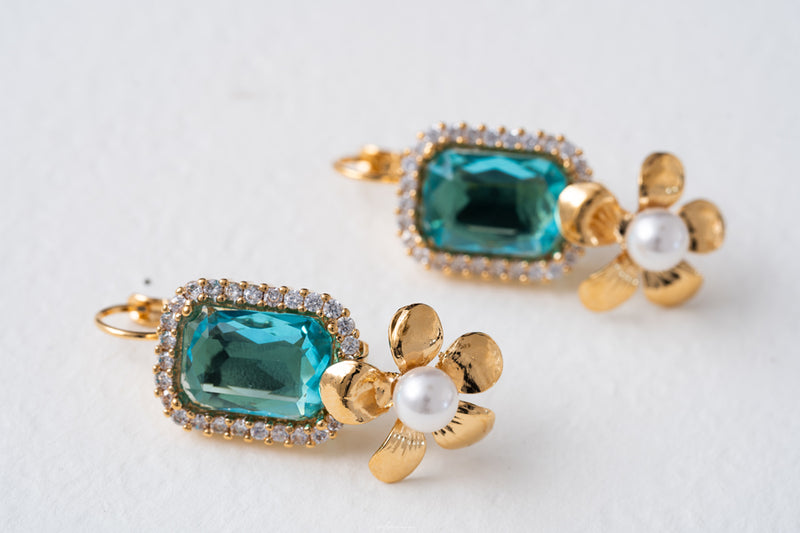 Philippe Ferrandis Alegoria Aqua Drop Earrings