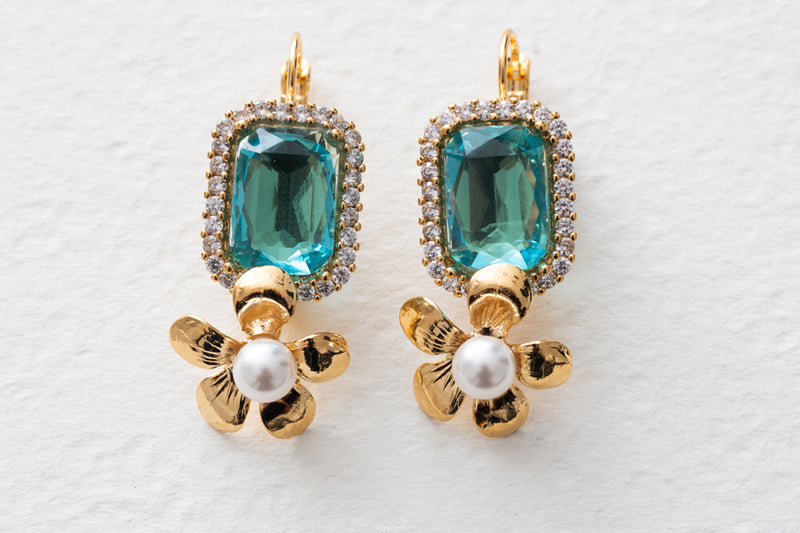 Philippe Ferrandis Alegoria Aqua Drop Earrings