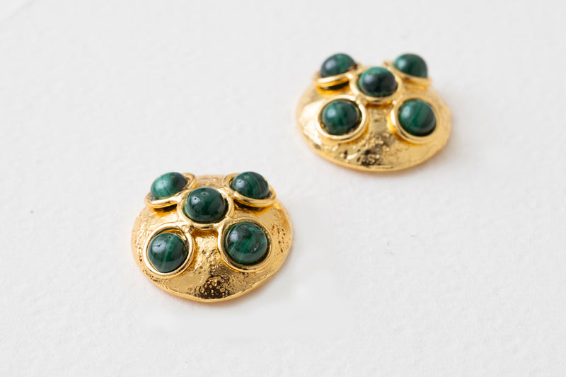 Sylvia Toledano Theodora Earrings Malachite