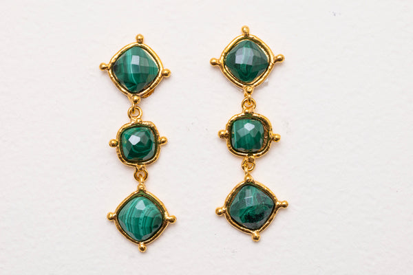 Sylvia Toledano Medicis Earrings Malachite
