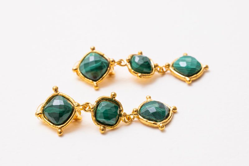 Sylvia Toledano Medicis Earrings Malachite