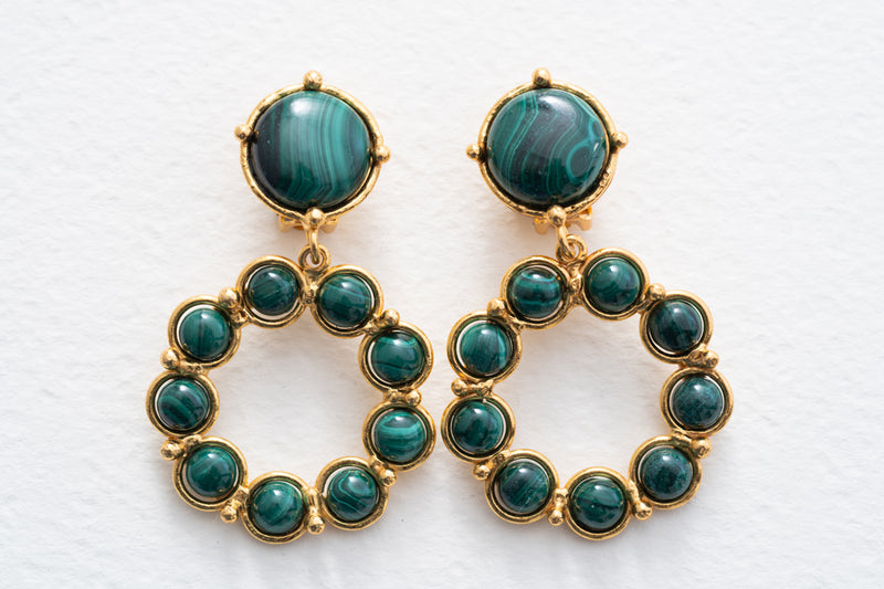 Sylvia Toledano Flower Candies Malachite Earrings