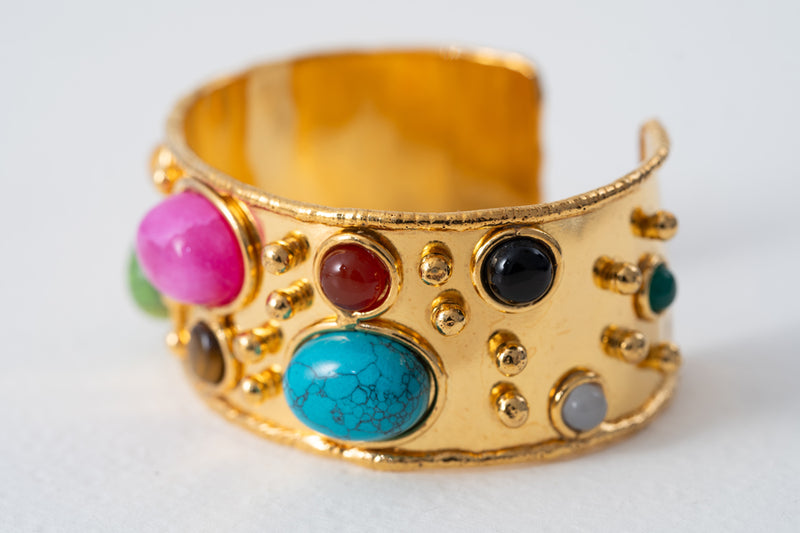 Sylvia Toledano Manchette Byzantine Multi Stone Cuff