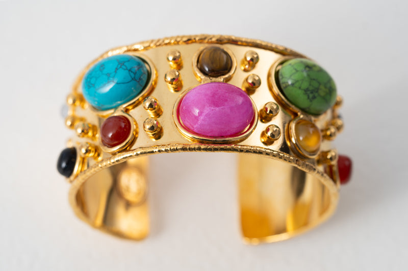 Sylvia Toledano Manchette Byzantine Multi Stone Cuff