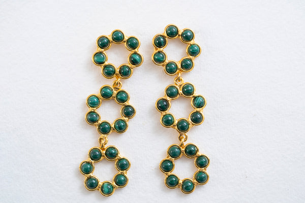 Sylvia Toledano Marguerite Malachite Earrings