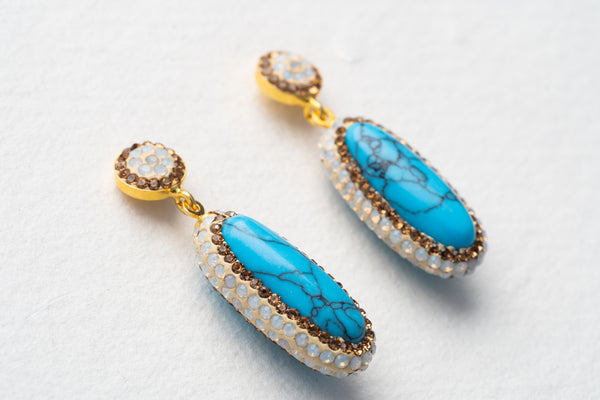 Soru Turquoise Double Sided Earrings