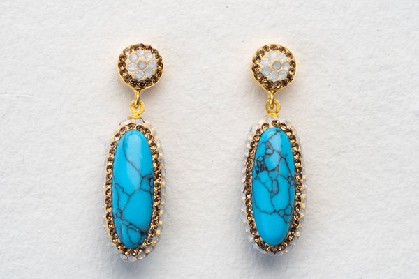 Soru Turquoise Double Sided Earrings