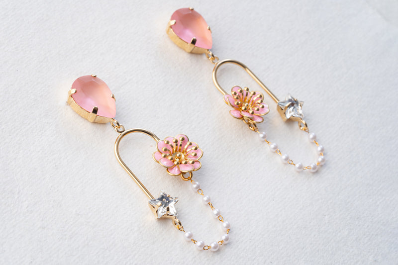 Julie Sion Freesia Star Rose Earrings