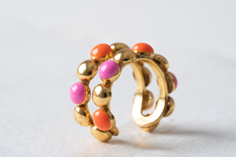 Sylvia Toledano Dots Double Rose/Orange Ring