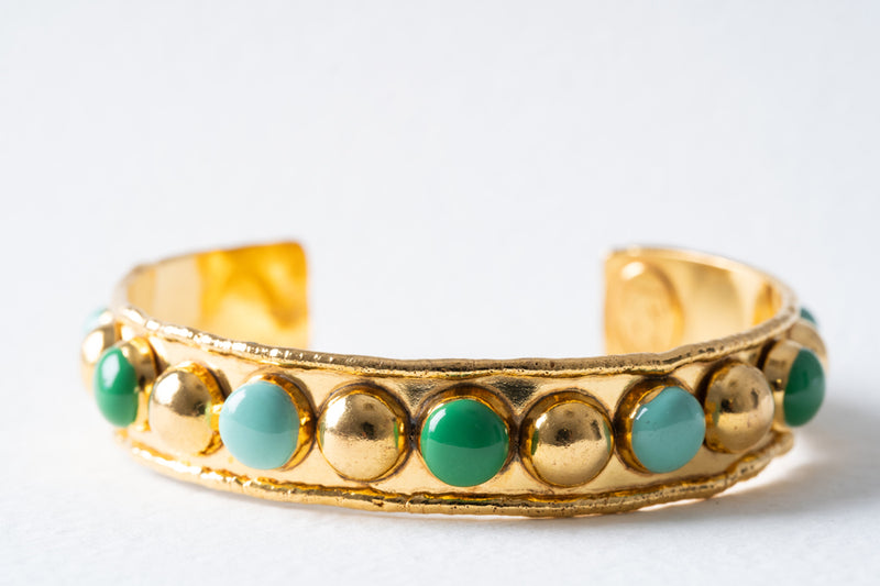 Sylvia Toledano Tribal Vert/Turquoise Cuff Bracelet
