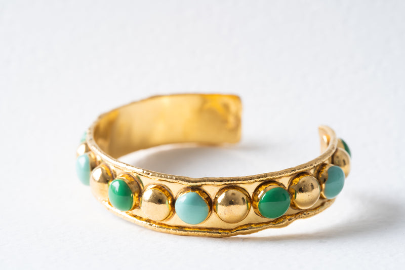 Sylvia Toledano Tribal Vert/Turquoise Cuff Bracelet