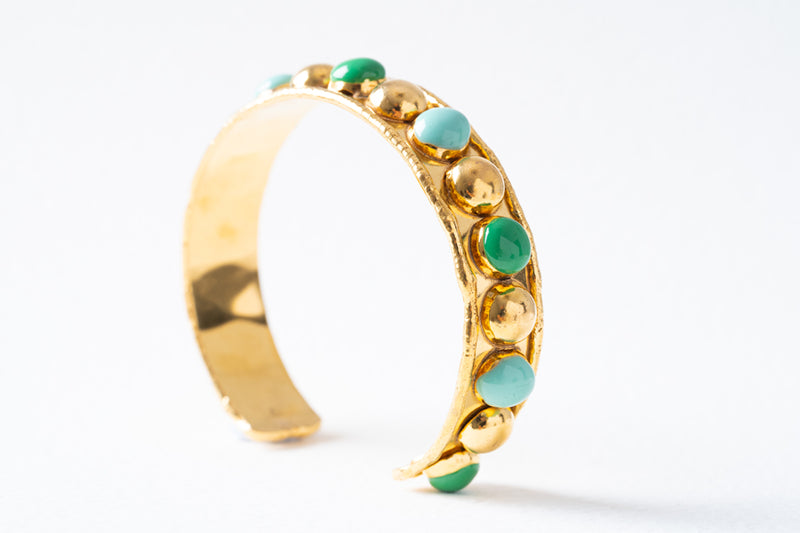 Sylvia Toledano Tribal Vert/Turquoise Cuff Bracelet