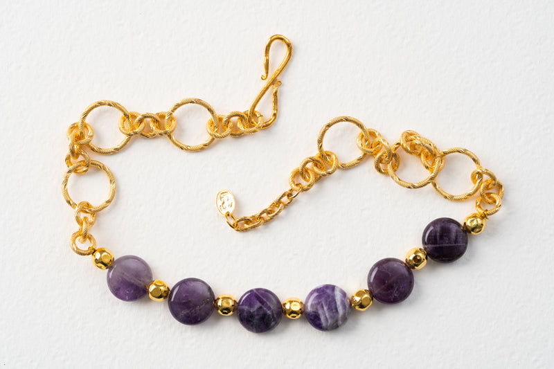 Sylvia Toledano Amethyst & Gold Necklace