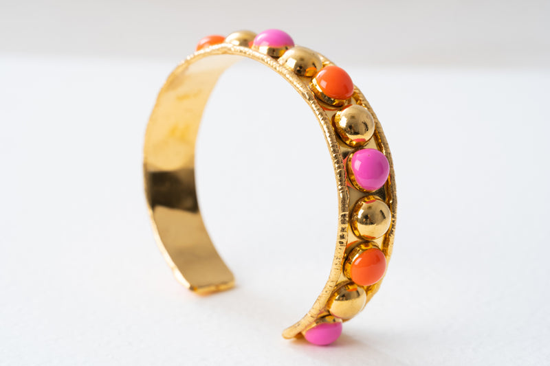 Sylvia Toledano Tribal Rose & Orange Cuff Bracelet