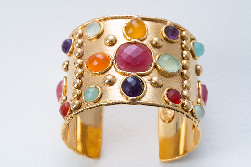 Sylvia Toledano Manchette Berbere Multi Stone Cuff Bracelet