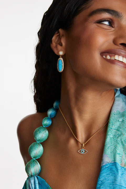 Soru Turquoise Double Sided Earrings
