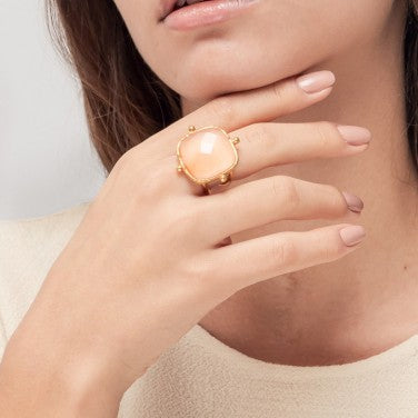 Sylvia Toledano Coussin Pink Quartz Ring