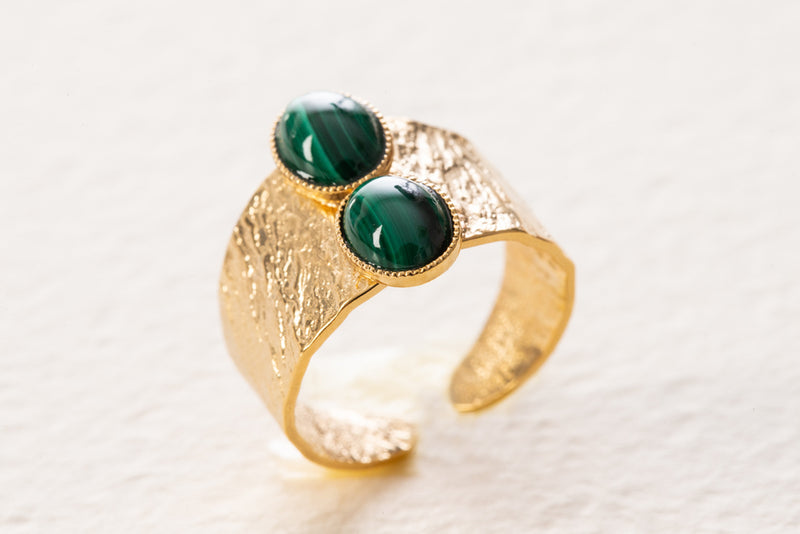Fabien Ajzenberg Textured Ring with Semi Precious Stones