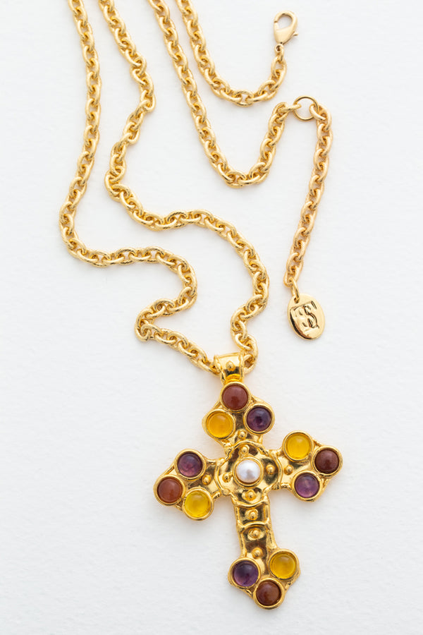 Sylvia Toledano Croix Multi Gemstone Necklace