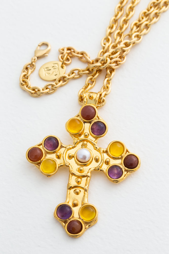 Sylvia Toledano Croix Multi Gemstone Necklace