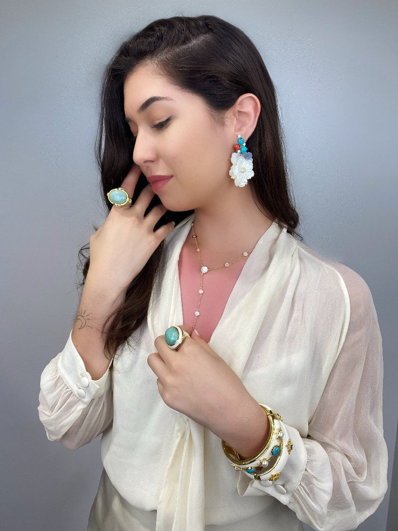Cristina Sabatini Blossom Vine Earrings