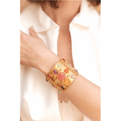 Sylvia Toledano Manchette Berbere Multi Stone Cuff Bracelet